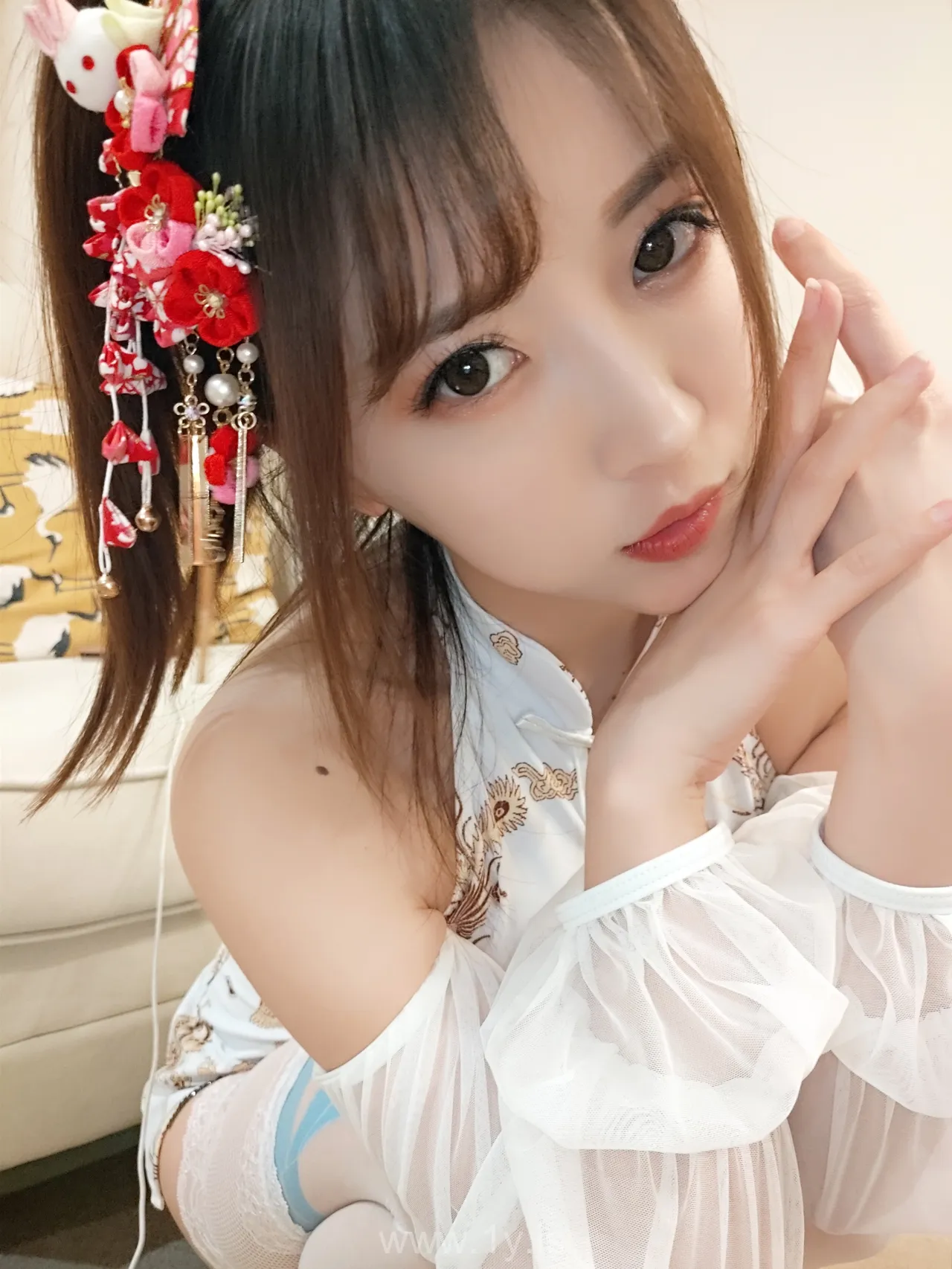 小女巫露娜 NO.010 白色蕾丝长筒